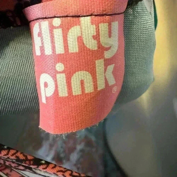 Flirty Pink floral print open back Green jumpsuit Size M - Picture 10 of 10